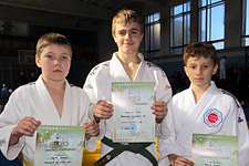 Победители и призер чемпионата Харьковской области по дзюдо среди юношей 2001-2002 годов рождения